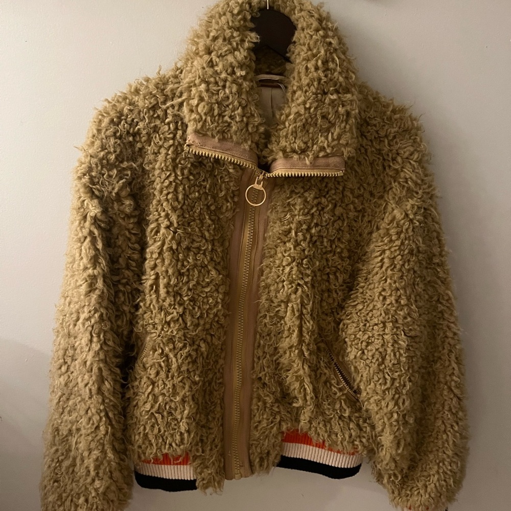 Free people Sherling bomber jacket
